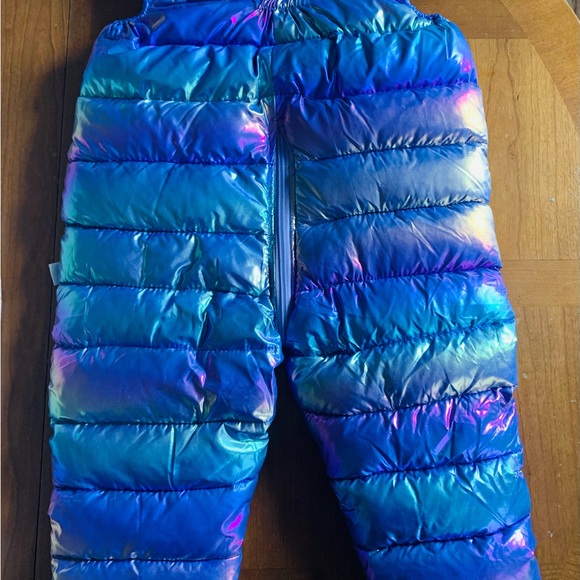 Metallic puffy snow pants - kids size 5/6 - Picture 4 of 5